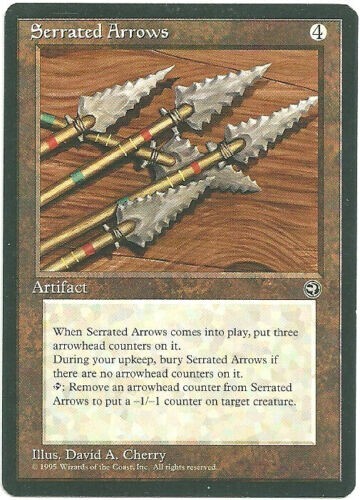 Magic the Gathering SERRATED ARROWS Homelands Common Artifact LP 1995