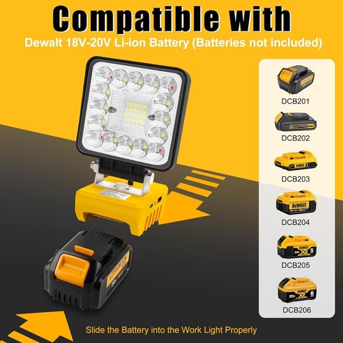Lámpara de Trabajo LED de 36W para Batería Dewalt 18V 5000LM Foco de Construcción Portátil - Imagen 5 de 9