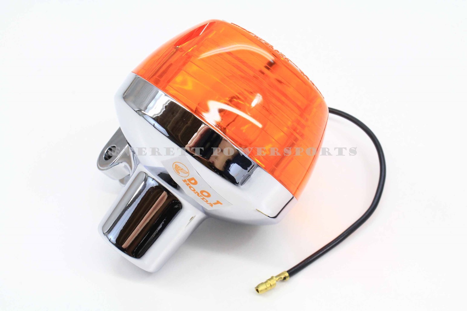 2-Piece Rear Turn Signal Indicator Lights For Honda CB100 CB350 CB450 CB500 CB750 – Chrome Housing