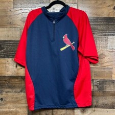 St. Louis Cardinals Quarter Zip Pullover Shirt Men's Size XL
