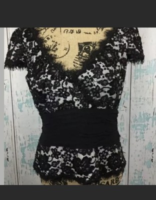 black lace sequin top