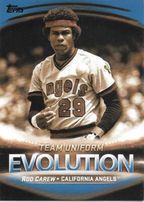 2019 Topps Series 2 ROD CAREW & MIKE TROUT  Blue Evolution of Team Uniform