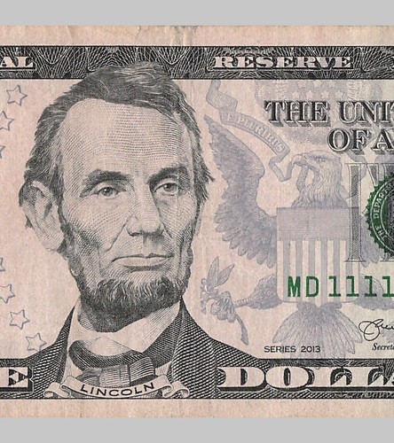 Five in a Row 1s Fancy Serial Number Five Dollar Bill MD11111561D Six of a Kind - Picture 5 of 11