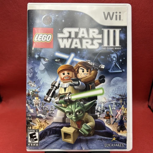 Lego Star Wars 3 Clone Wars - Nintendo Wii - Complete w/ Manual - Free Ship