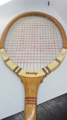 Raquette de tennis Dunlop Maxply Fort en bois vintage fabriquée en Angleterre - France