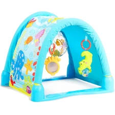 4-in-1 Activity Gym Play Mat Baby Activity Center w 3 Hanging Educational Toys