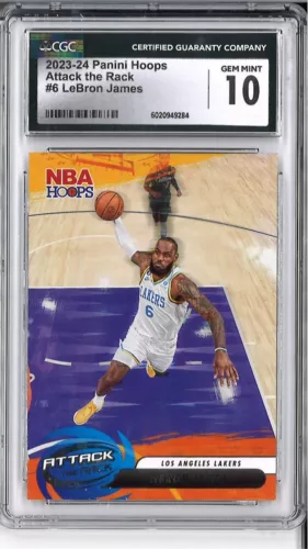 LeBron James LA Lakers 2023-24 Panini Hoops CGC graded 10 Attack the Rack #6