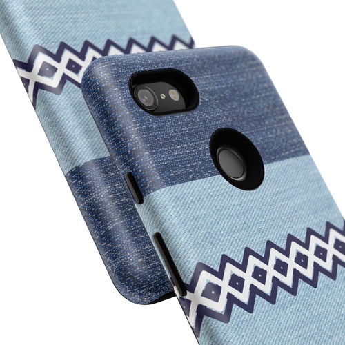 Blue Jean Print Diamonds Tough Phone Case for Iphone, Samsung Galaxy, Goog Pixel - Picture 195 of 285