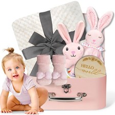 Baby Girl Gift Set, Premium Welcome Baby Gifts Set for Newborn Baby Girls, Mu...