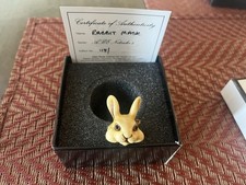 Adam Binder Rabbit Mask And Frog Mask Set Limited Rare Netsukes Sculptures