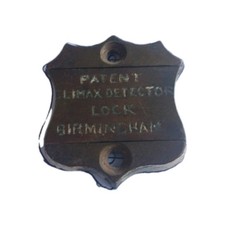 Antique Victorian Brass Safe Escutcheon for The Round Cotteral Type Key Lock