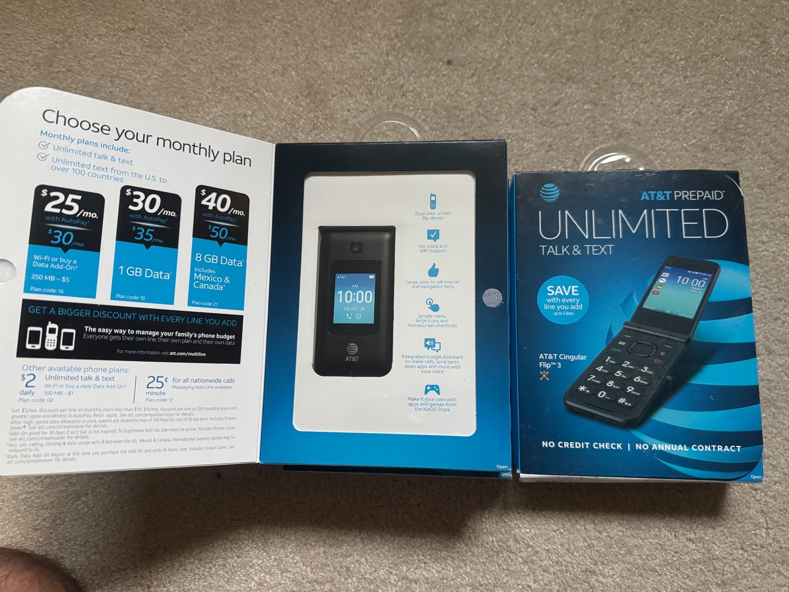 New AT&T Cingular Flip 3 AT&T Smart Flip Phone