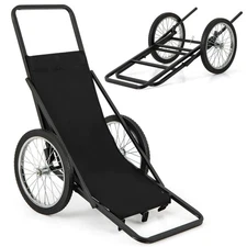 Folding Deer Cart with Polyester Liner 550 LBS Heavy-Duty Hunting Game Hauler