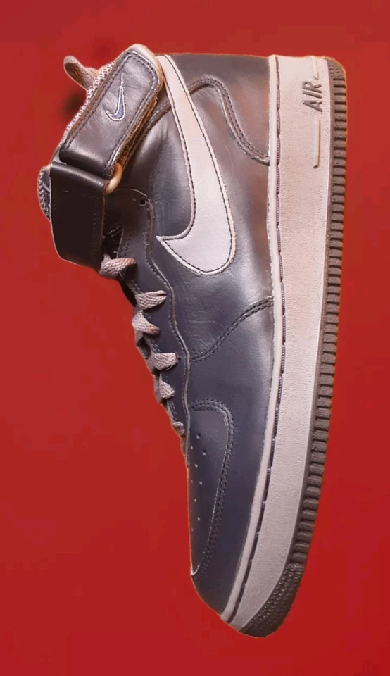 Rare New Nike Air Force 1 Mid SC Obsidian/Cool Grey - Image 3 of 4