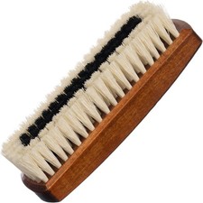 Dark Wood Lint Brush for Clothes, Cashmere, Handbags - Firm, Compact, Vintage