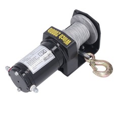 // Electric Winch Kit 2000LBS Steel Wire Rope Copper Terminal Electric Winc