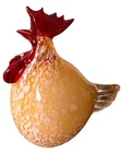 Vintage Art Glass Rooster Murano Style Hand Blown Figurine Heavy 7"