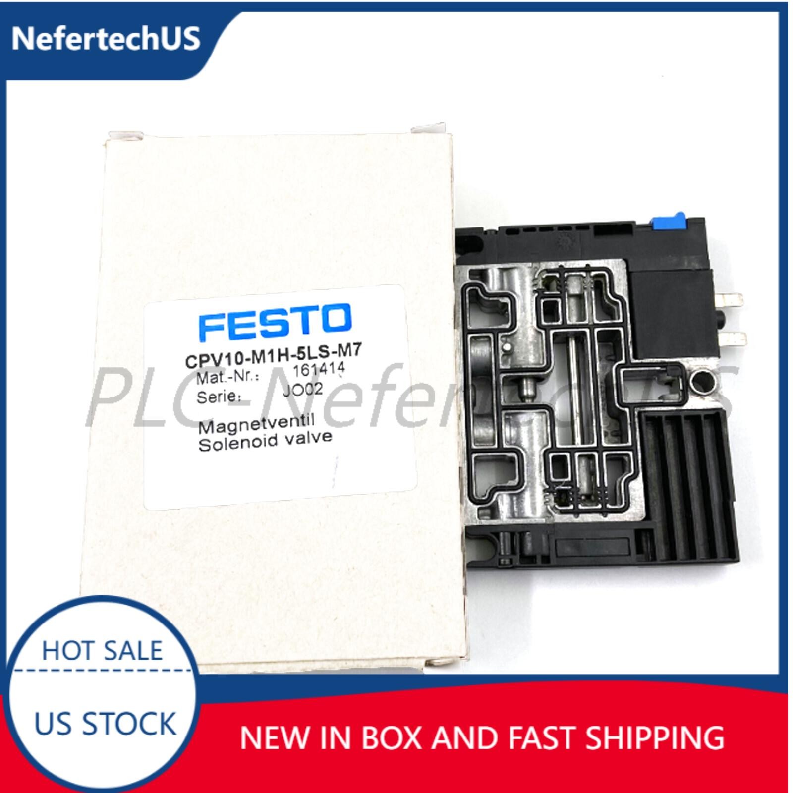New FESTO CPV10-M1H-5LS-M7 161414 Solenoid Valve
