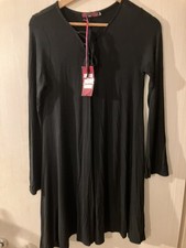 Missi London Size M/L Black Long Sleeve Short Dress