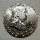 1963 50C Franklin Half Dollar Great Shape Lil Wear Scratch On Back