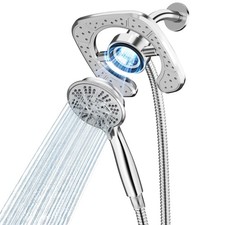 Shower Head Handheld Spray Combo 10 Mode Spray Settings Magnetic 2-in-1 High ...