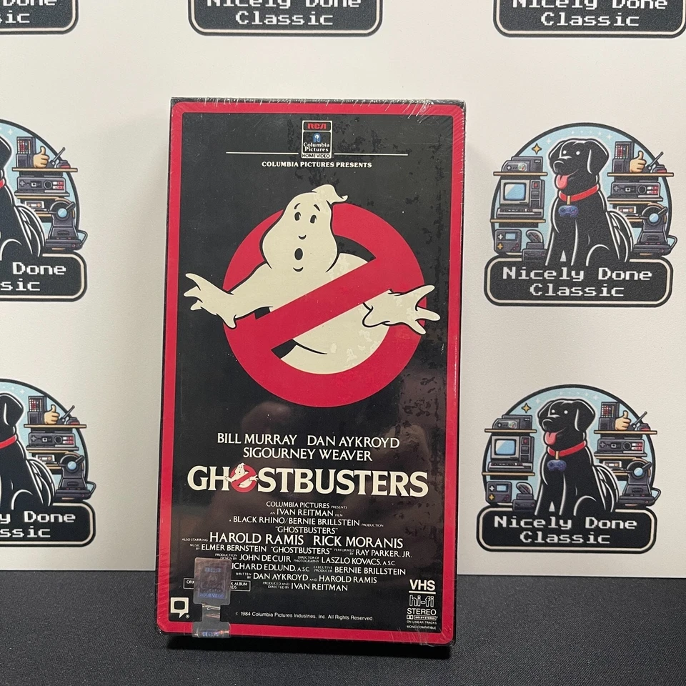 Ghostbusters VHS Factory Sealed w/Protector -1984/1985 Red Border Ready to Grade - Image 3 of 4