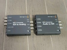 Lot 2x Blackmagic Design Mini Converter SDI To Analog And Audio To SDI