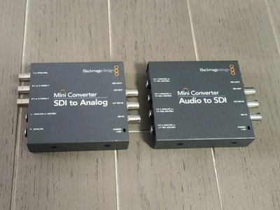 Lot 2x Blackmagic Design Mini Converter SDI To Analog And Audio To SDI