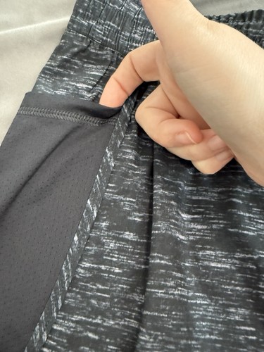 NWT Lands’ End Size XL 14-16 Plus Big Girl Athletic Shorts Pockets Grey Black - Picture 4 of 6