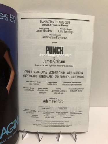 Punch Full Cast signierter Spielzettel - Victoria Clark Will Harrison Lucy Taylor + - Bild 4 von 5