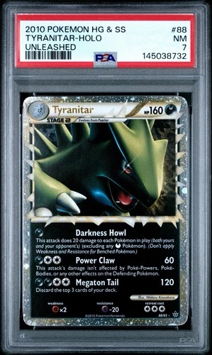 2010 Pokemon Tyranitar Prime Holo HG & SS Unleashed 88/95 PSA 7 NM