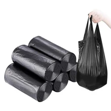 100 PCS 4 Gallon Trash Bags Kitchen Trash Bags Small Garbage Rubbish Bags 5 Roll