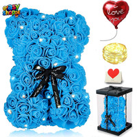RosenbäR Geschenk Muttertag Rosen TeddybäR Mit 250 Blumen Und Geschenkbox