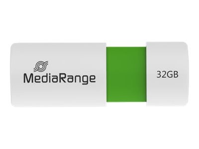 MEDIARANGE MR973 32GB USB Type A 2.0 15MB/s Slide Sheet Green White