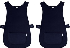 PACK  2 SELF TABARD APRON WITH POCKET FOR WOMEN MEN KITCHEN CATERING CLEANING