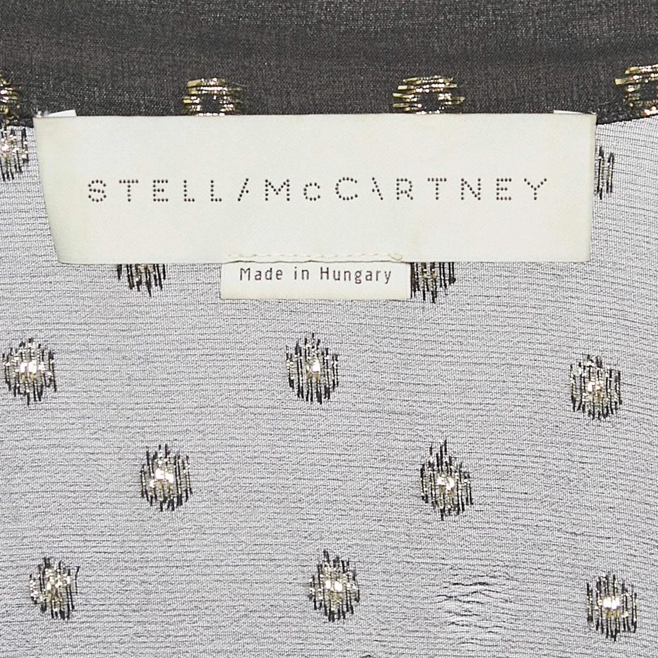 Mono Stella McCartney Azul Marino Seda Lurex Filcoupe Detalle Atado M Foto 4 de 4