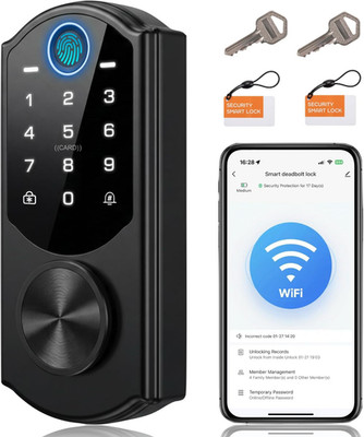 Wifi Smart Lock with Fingerprint, Keyless Entry Door Lock for Front Door, Built-
