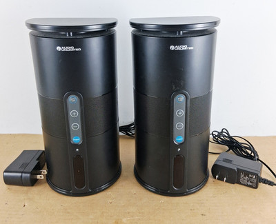 (2) Audio Unlimited 900MHz Wireless Speakers w/ 2 Power Supply Tested Works