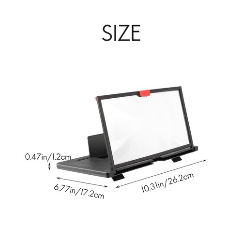Loupe D'éCran de TéLéPhone Portable 12 Pouces 3D Support de Support D'Ampl1465 - Afbeelding 3 van 10
