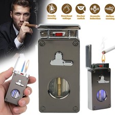 Lighter, USB Rechargeable Lighter, Dual Flame Lighter Refillable Butane Lighter
