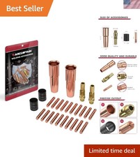 .035" MIG Gun Accessory Set: 20 Contact Tips, 2 Diffusers for Lincoln Welders