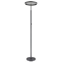 Stehlampe Led Standleuchte Leselampe Metall Schwarz Neigbar Drehdimmer H 179 Cm