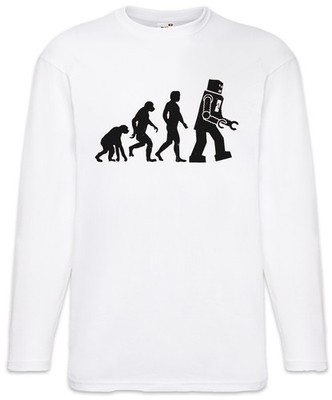 The Big White Robot Evolution Langarm T-Shirt Bang Sheldon Roboter TBBT Theory