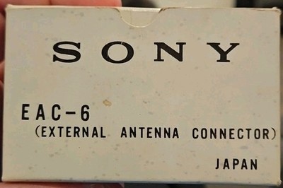 Sony EAC-6 External Antenna Connector Vintage Japan New In Box