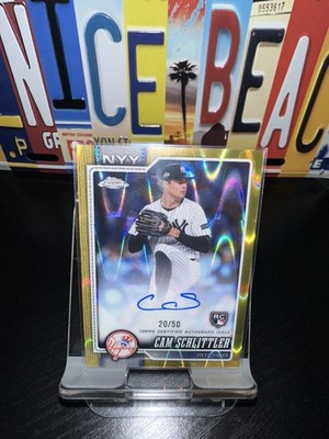 2026 Topps Chrome Gold RayWave Cam Schlittler On Card Auto RC /50 #RA-CSC SSP !!