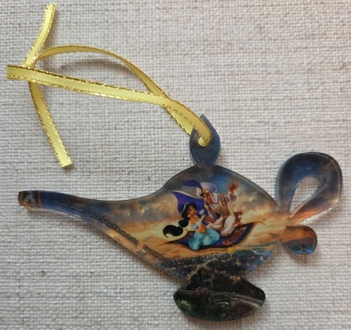 Disney Aladdin Jasmine Thomas Kinkade 4.5" x 2.75" Lamp Shaped Ornament