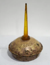 Vintage PFAFF Sewing Machine Oiler Oil Can Container Brass/Yellow Plastic Top