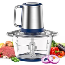 KOIOS Electric Food Processors Chopper w/8 Cup Glass Bowl Stainless Steel Blade