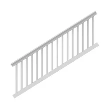 T-Rail 8 Ft. X 36 In. (Actual Size: 91-3/4 L X 34-1/15 In. H) Vinyl Railing Stai