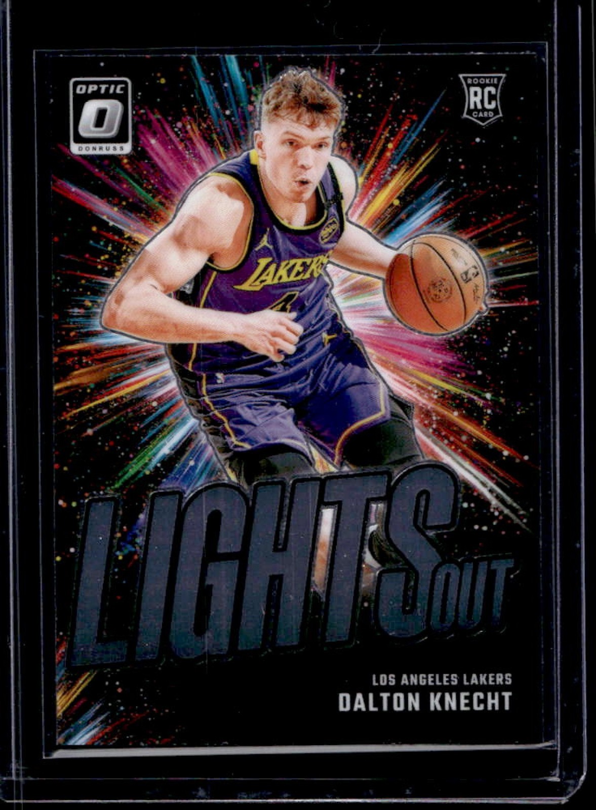 2024-25 Donruss Optic Dalton Knecht Lights Out RC Rookie #8 Lakers